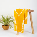 Yellow Tie Dye Shibori Print Dress Cotton Fabric Material Online