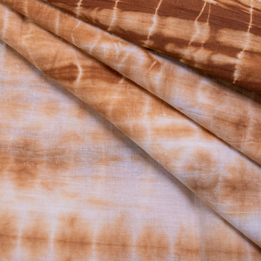Brown Tie Dye Handmade Cotton Tie N Dye Dresses Material