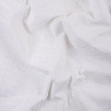 Solid White Waffle Fabric