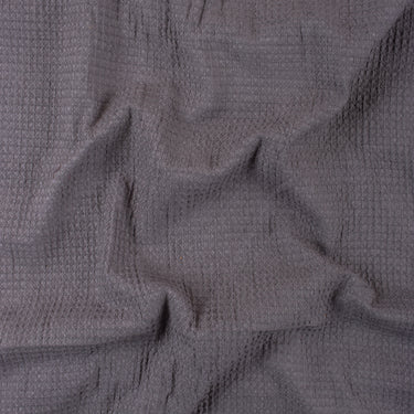 Grey Waffle Plain Fabric