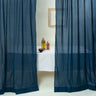 Premium Blue Curtains Living Room Cotton Curtains Set