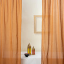 Premium Solid Rust Cotton Plain Curtains Set