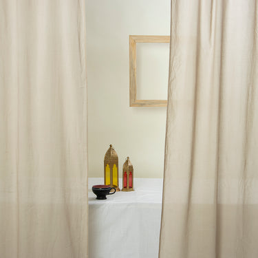 Premium Sandy Cotton Curtain Set