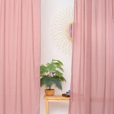 plain cotton bedroom curtains