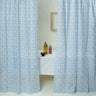 Sky Blue Bubble Cotton Curtains For Home Online