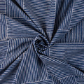 Indigo Blue Patchwork Printed Canvas Fabric