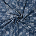 Handmade Indigo Blue Abstract Cotton Canvas Fabric 