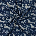 Indigo Bird Canvas Fabric