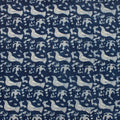 Indigo Bird Canvas Fabric