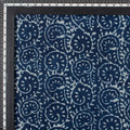 Floral Print Indigo Cotton Canvas Fabric