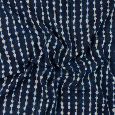 Polkas & Stripes Printed Indigo Canvas Cloth