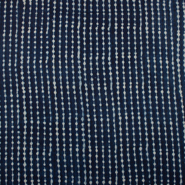 Polkas & Stripes Printed Indigo Canvas Cloth