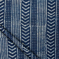 Stripes Printed Indigo Canvas Fabric For Bags