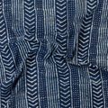 Stripes Printed Indigo Canvas Fabric For Bags