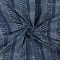 Stripes Printed Indigo Canvas Fabric For Bags