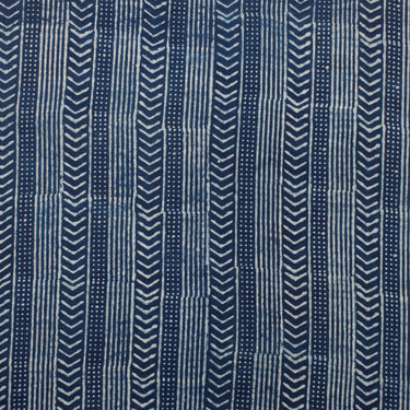 Stripes Printed Indigo Canvas Fabric For Bags