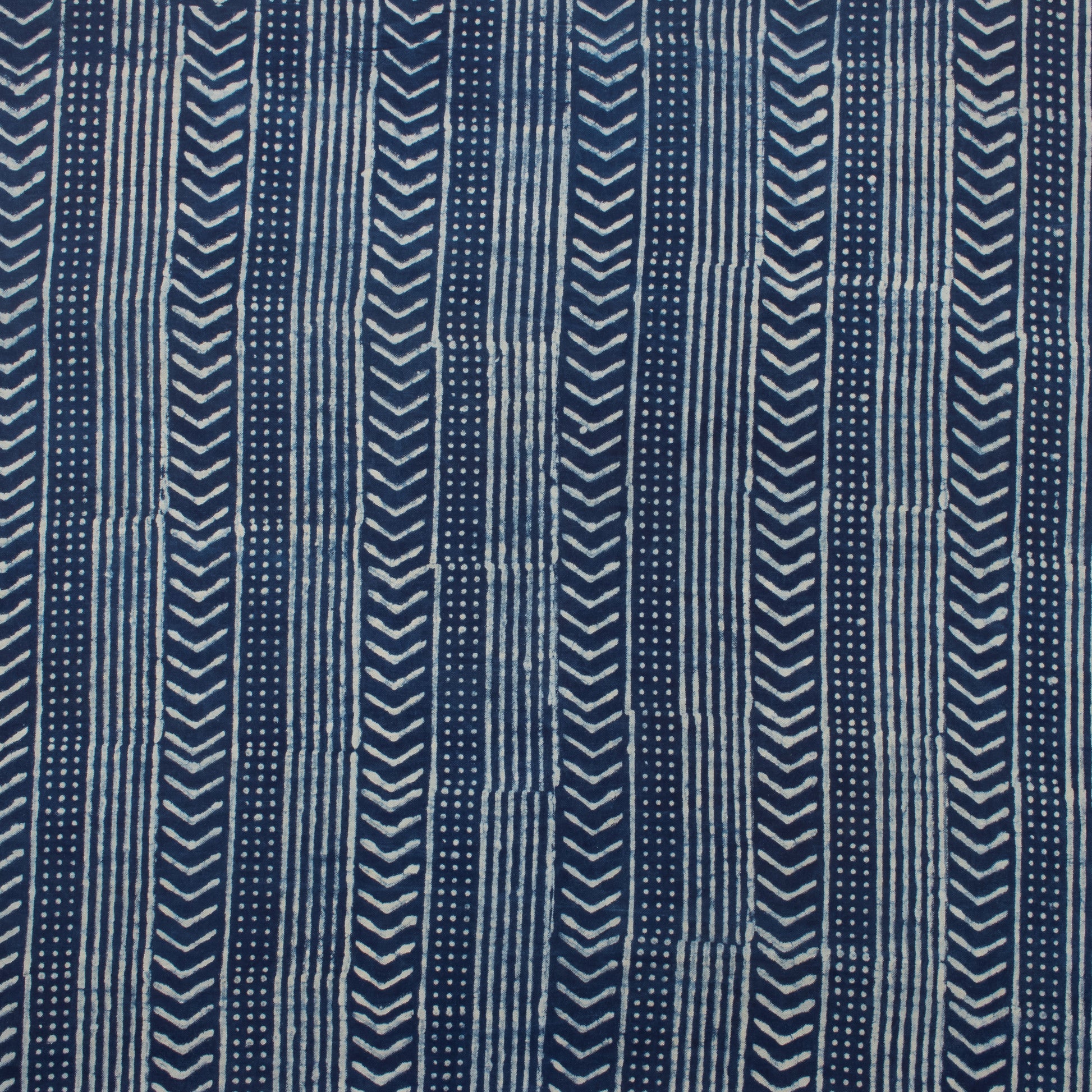 Stripes Printed Indigo Canvas Fabric For Bags