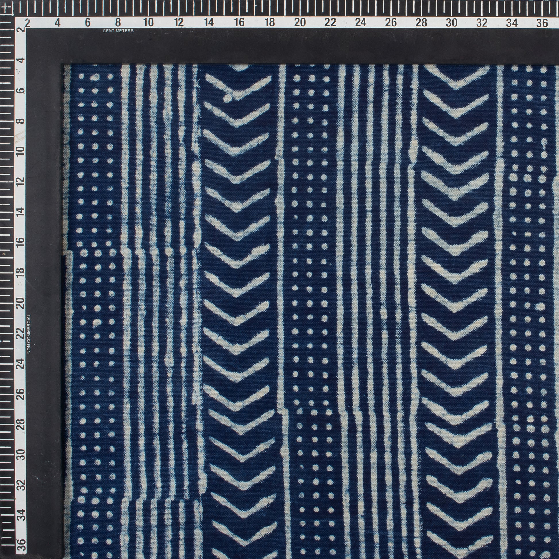 Stripes Printed Indigo Canvas Fabric For Bags