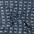 Hand Block Printed Indigo Canvas Cloth Fabric