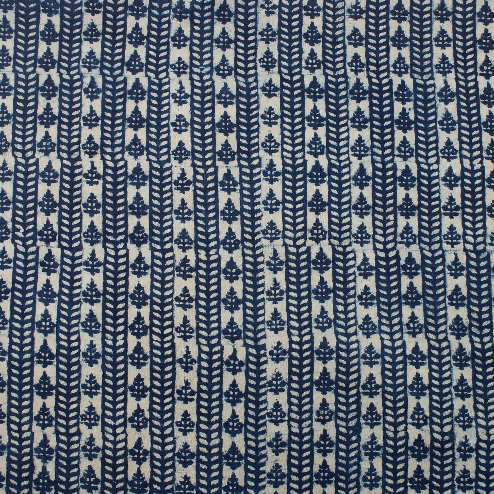 Hand Block Printed Indigo Canvas Cloth Fabric