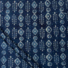 Geometric Printed Indigo Canvas Fabric