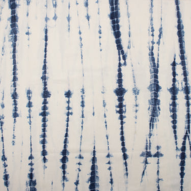 Blue Tie Dye Cotton Canvas Fabric