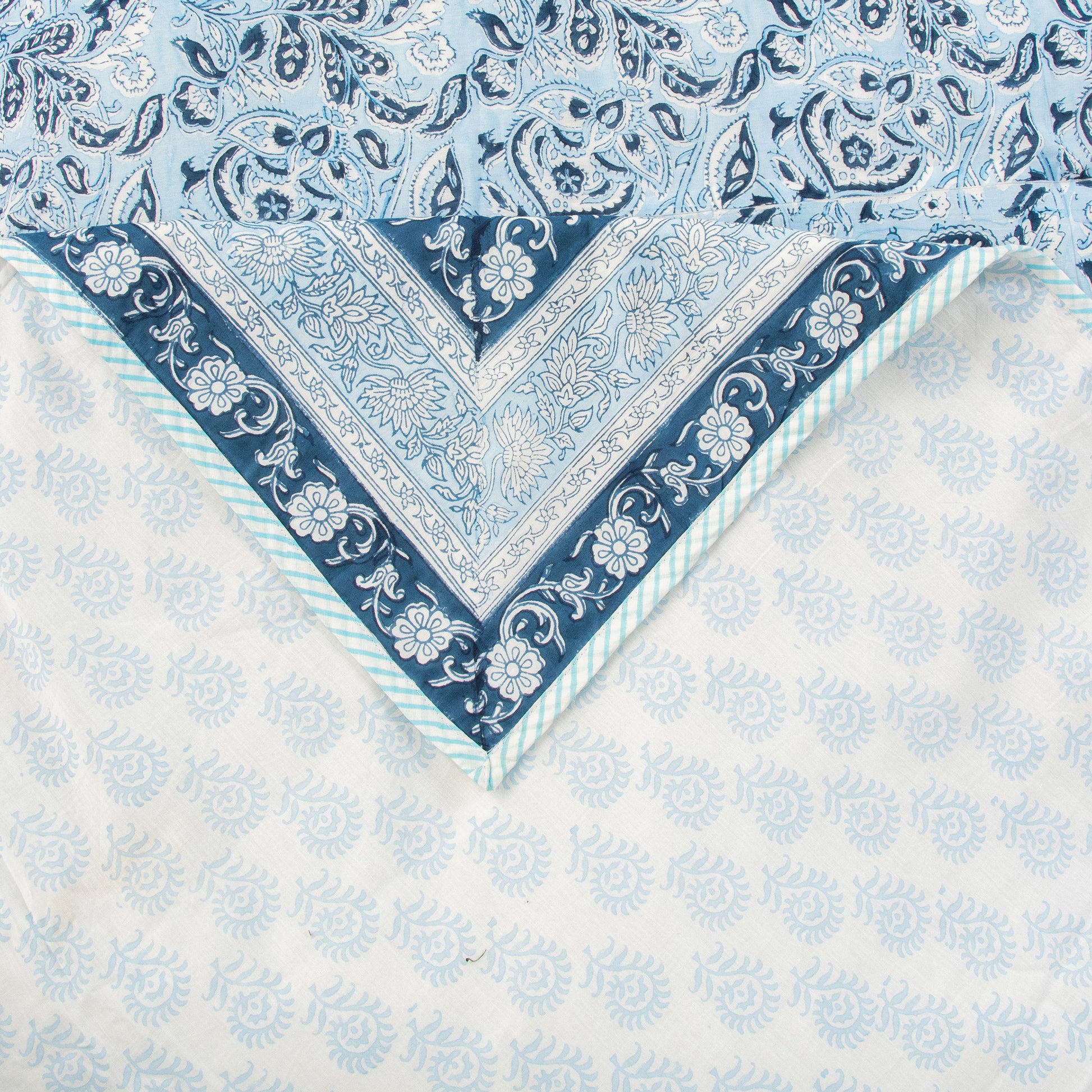 Hand Block Floral Printed Cotton Dohar Blanket Lightweight Online