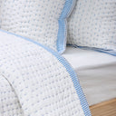 Handmade Solid White Cotton Reversible Kantha Bed Quilts