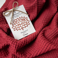 Maroon Organic Cotton Muslin Blanket Swaddle Cloth For Newborn Baby