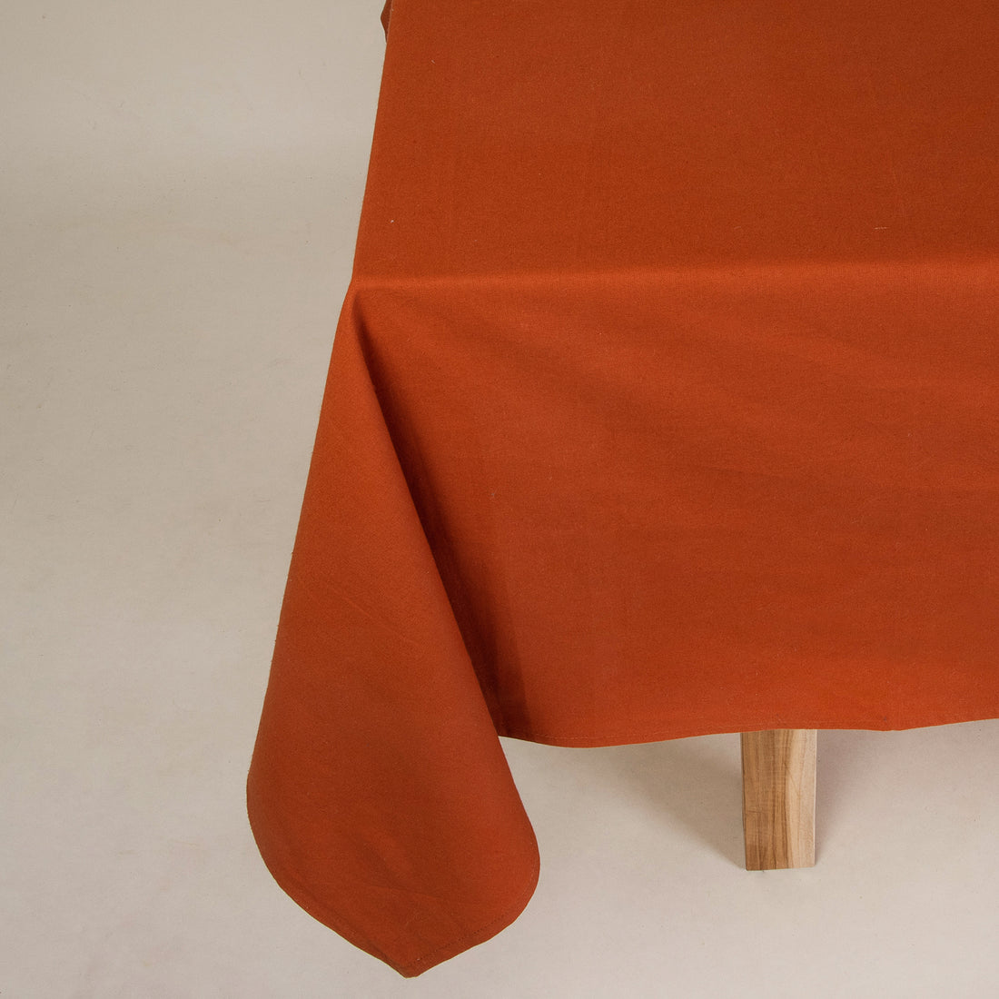 Luxury Solid Brown Cotton Table Clothes Online 