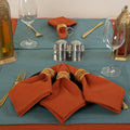 Luxury Solid Brown Cotton Table Clothes Online 