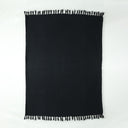 Premium Soft Black Cotton Solid Throw