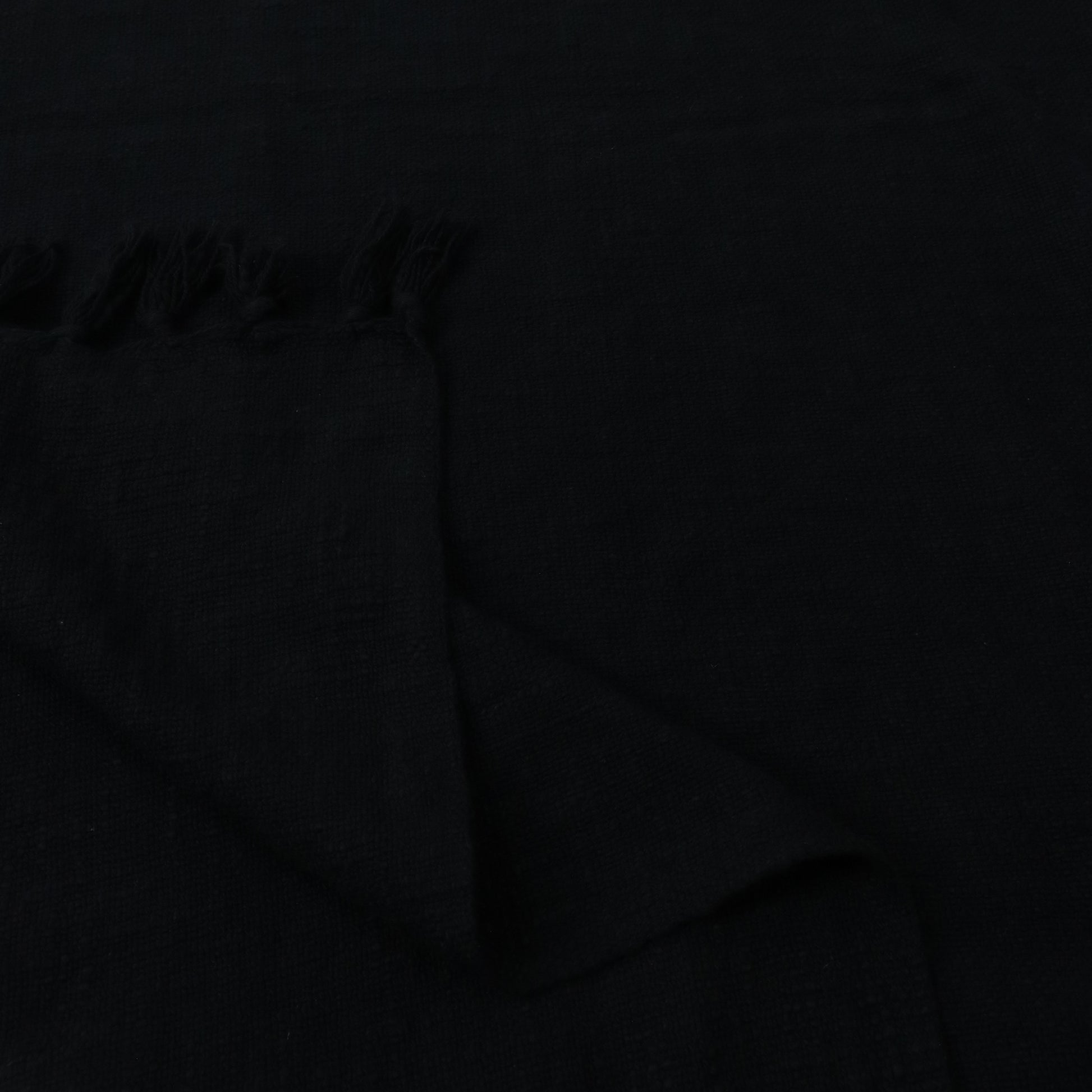 Premium Soft Black Cotton Solid Throw