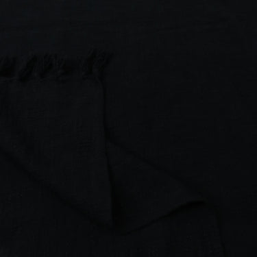 Premium Soft Black Cotton Solid Throw