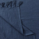 Blue Cotton Solid Blanket Throws Online