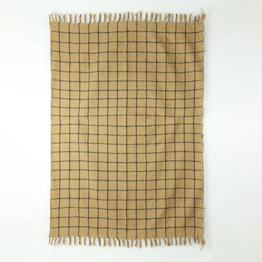 Black Stripes Pure Cotton Throw Blanket For Couch