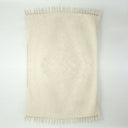 Luxury Cream Solid Quilted Throws Online