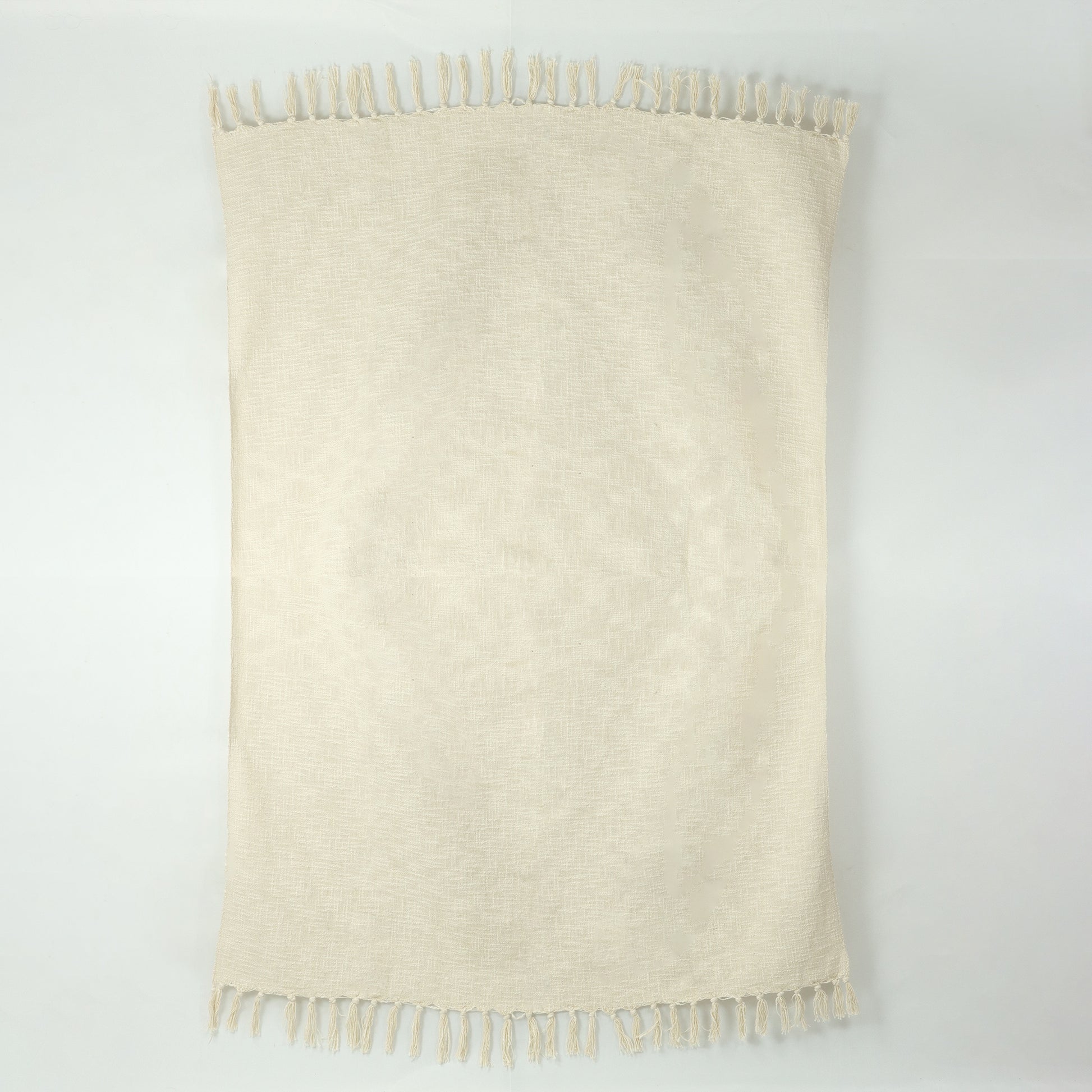 Luxury Cream Solid Quilted Throws Online