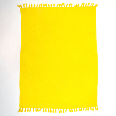 Online Mustard Yellow Solid Color Throw Blanket