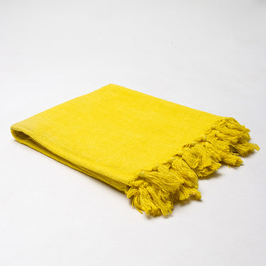 Online Mustard Yellow Solid Color Throw Blanket