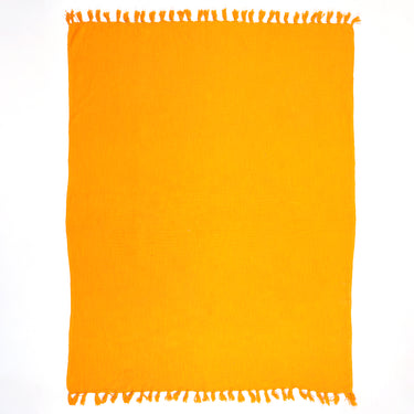 Premium Soft Orange Solid Throw Cotton