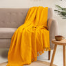 Premium Soft Orange Solid Throw Cotton