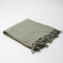 Light Green Cotton Solid Sofa Throws Online