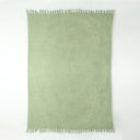 Green Pure Cotton Solid Throw Blankets