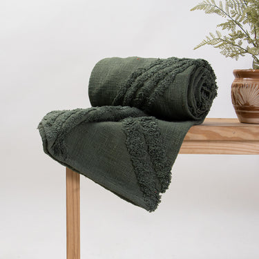 Knitted Tufted Cotton 3 Seater Sofa Throws