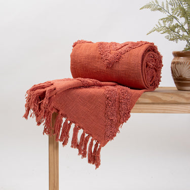 Tufted Pure Cotton Throw For Couch