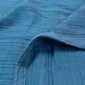 Softest Solid Blue Gauza Throw Blanket