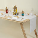 Latest Solid White Pure Cotton Table Runner Online