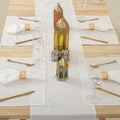 Latest Solid White Pure Cotton Table Runner Online