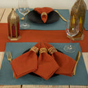 Solid Brown Pure Cotton Table Mats And Runners Online